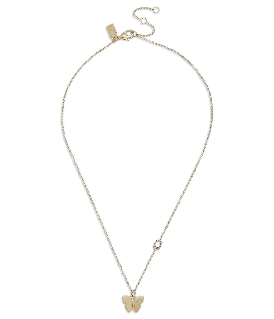 商品Coach|Butterfly Short Pendant Metal Necklace,价格¥495,第1张图片