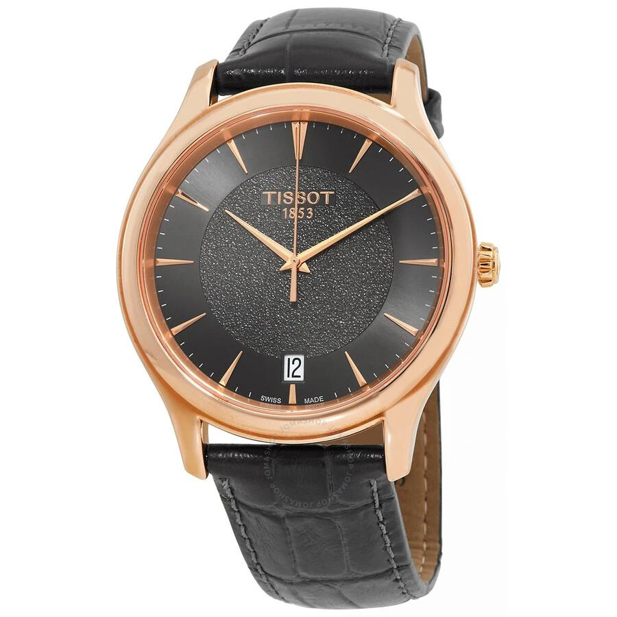 商品Tissot|Fascination Quartz Anthracite Dial 18kt Rose Gold Men's Watch T924.410.76.061.00,价格¥9237,第1张图片