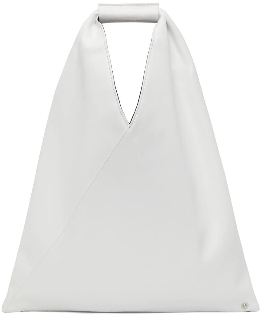 商品MAISON MARGIELA|White Faux-Leather Small Triangle Tote,价格¥1170,第1张图片