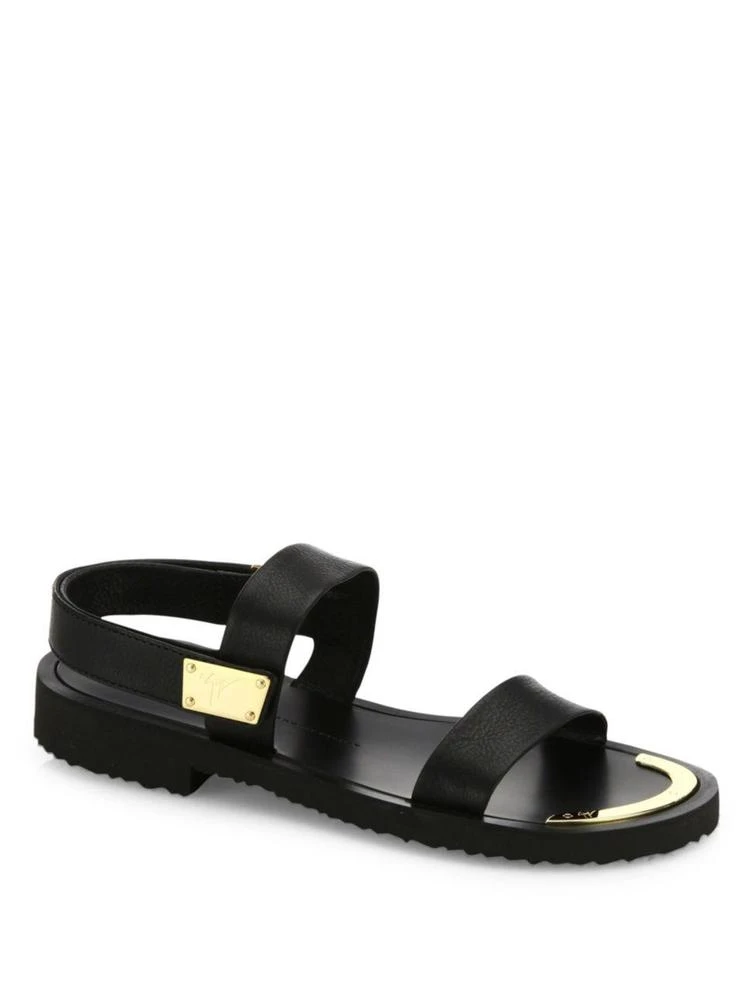 商品Giuseppe Zanotti|Leather Double-Strap Slingback Sandals,价格¥3802,第1张图片