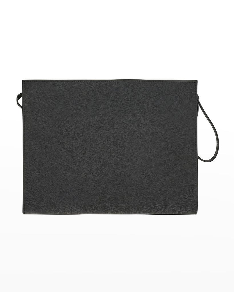 商品Salvatore Ferragamo|Men's The Studio Gancino Leather Zip Portfolio Bag,价格¥10901,第5张图片详细描述