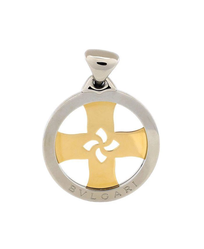 商品[二手商品] Pre-Owned Bvlgari|Tondo Cross Pendant Stainless Steel with 18K Gold,价格¥4054,第1张图片