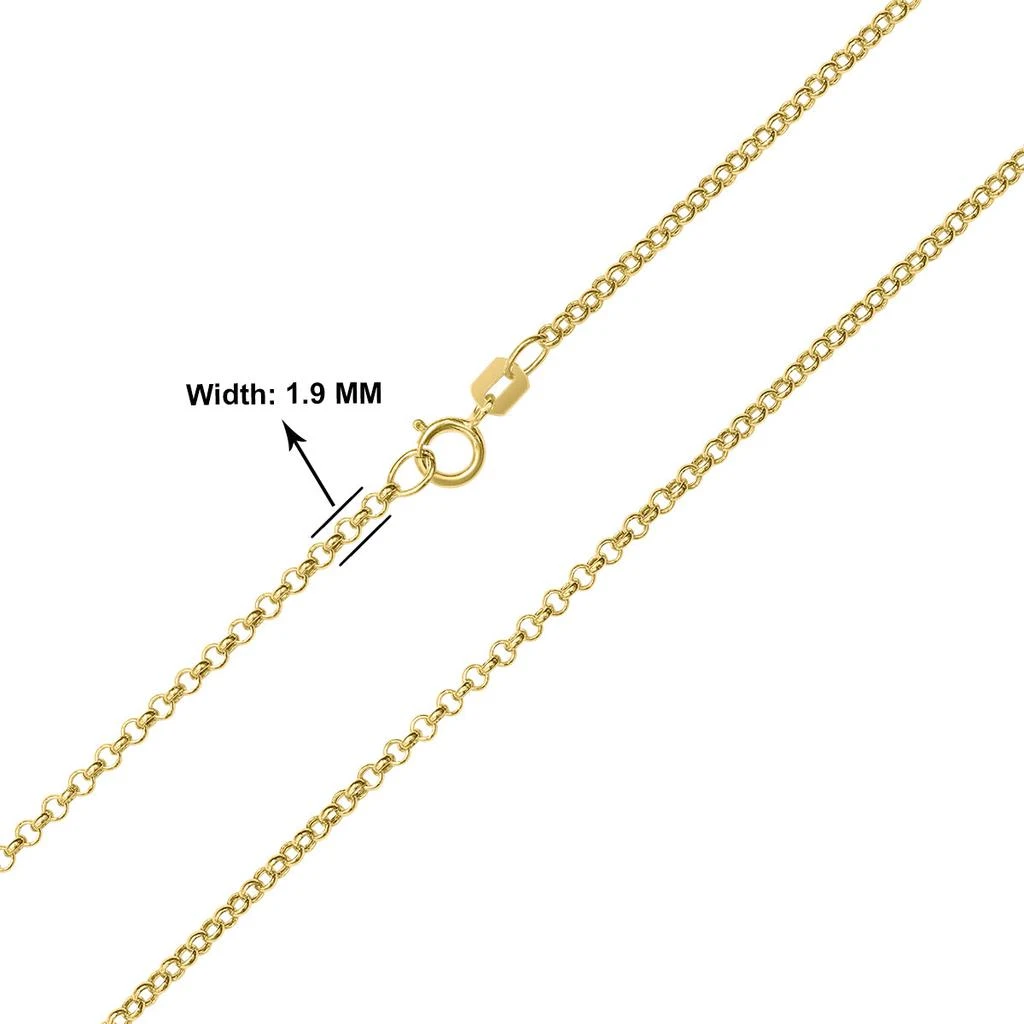 商品Monary|10K Yellow Gold 1.9mm Classic Rolo Chain with Spring Ring Clasp - 18 Inch,价格¥974,第3张图片详细描述