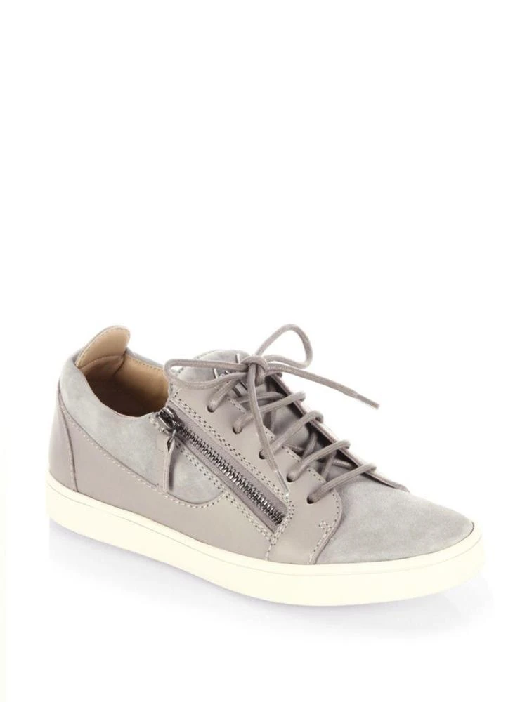 商品Giuseppe Zanotti|Breks Suede Side-Zip Sneakers,价格¥1785,第1张图片