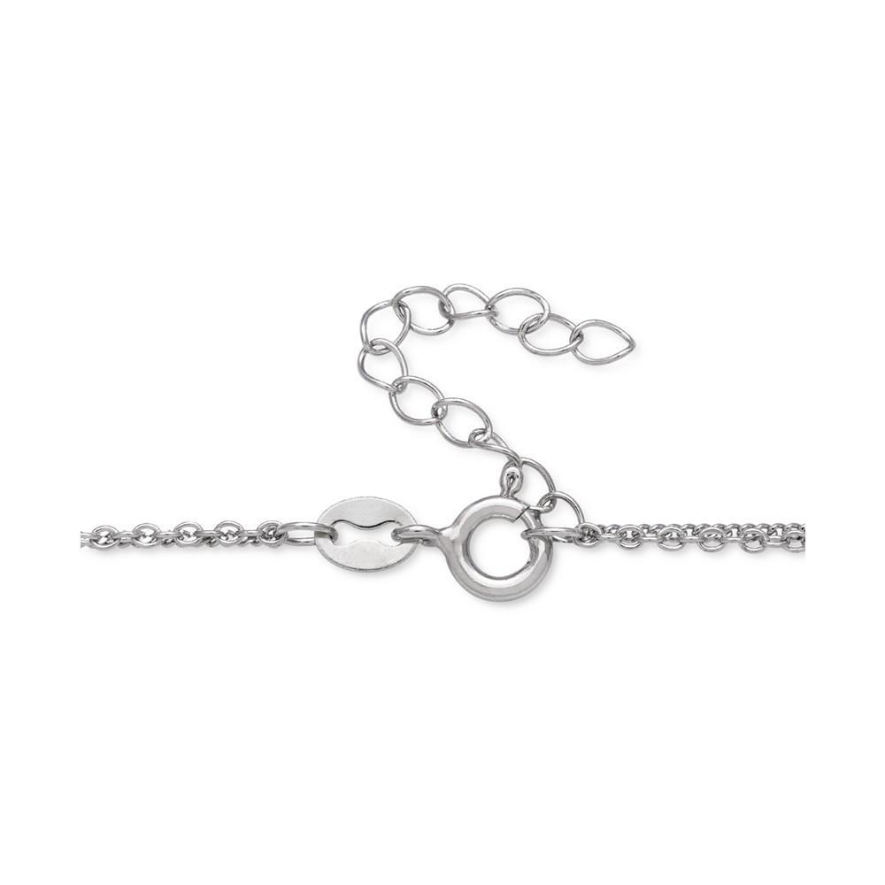 商品Belle de Mer|Cultured Freshwater Pearl (8mm) & Polished Heart Layered Necklace in Sterling Silver, 16" + 1" extender,价格¥458,第5张图片详细描述