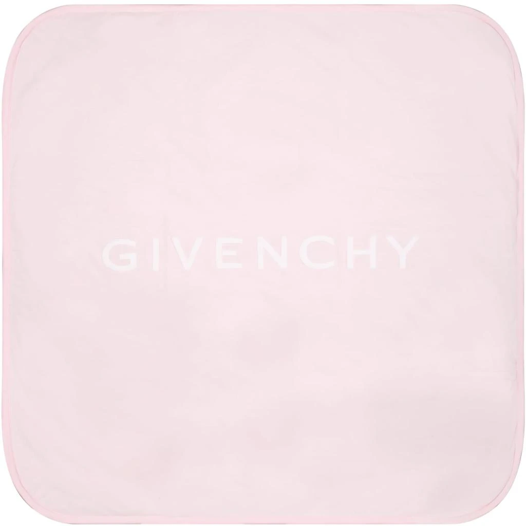 商品Givenchy|Givenchy Pink Blanket For Baby Girl With White Logo,价格¥1904,第1张图片