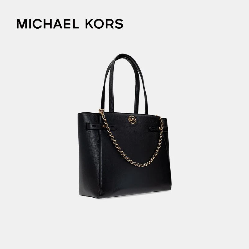 商品[国内直发] Michael Kors|MK 女包 迈克尔·科尔斯 MICHAEL KORS CARMEN系列女士荔枝纹托特手提包30S1GNMT3L BLACK 黑色 常规,价格¥1969,第6张图片详细描述