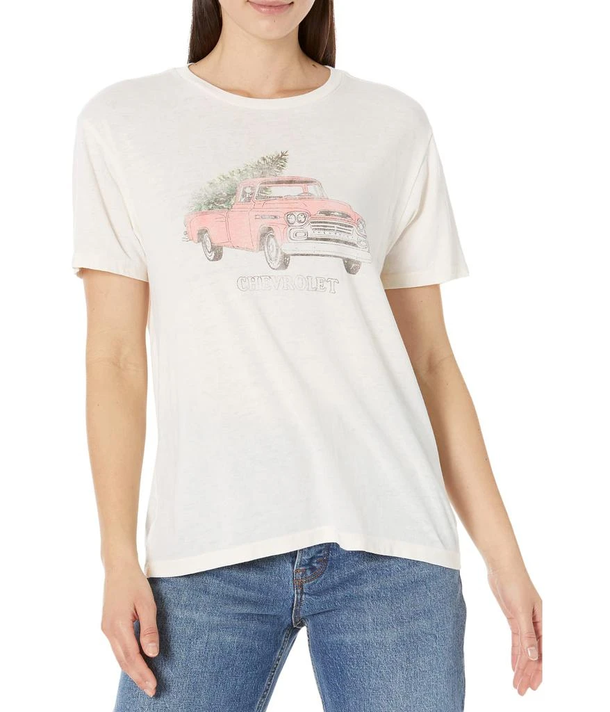 商品Lucky Brand|Chevy Truck Xmas Tree Boyfriend Tee,价格¥198,第1张图片