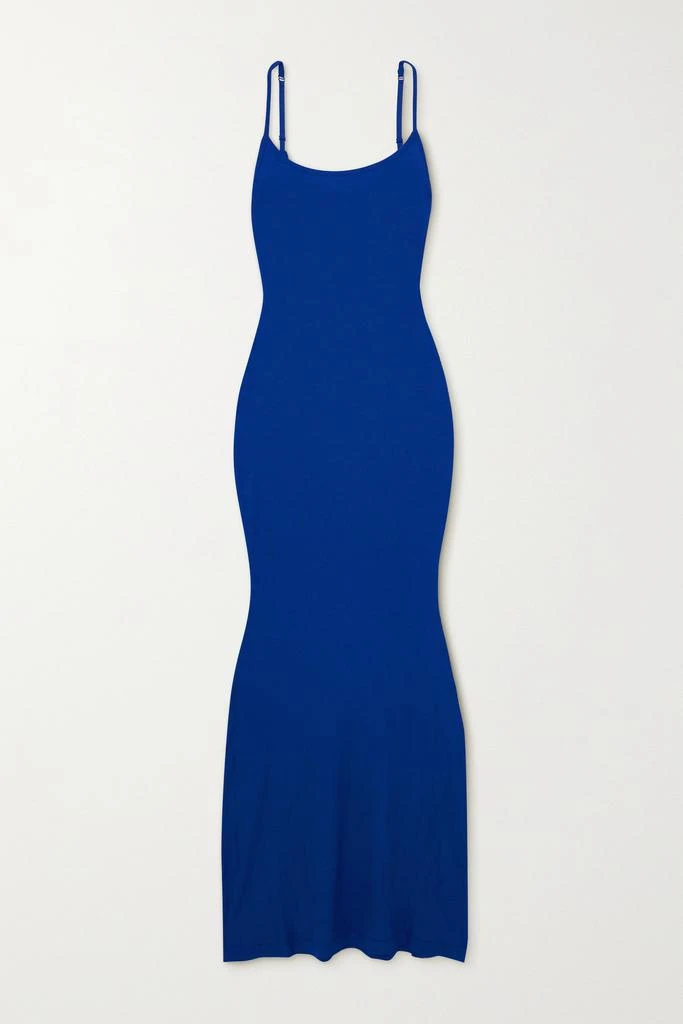 商品SKIMS|Soft Lounge Rib Long Slip 连衣裙 （颜色：cobalt）,价格¥653,第1张图片