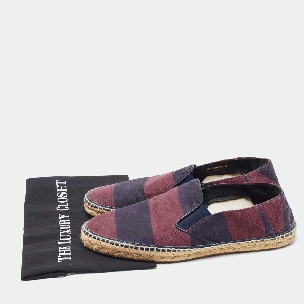 Burberry Two Tone Canvas Hodgeson Slip On Espadrilles Size 44 商品