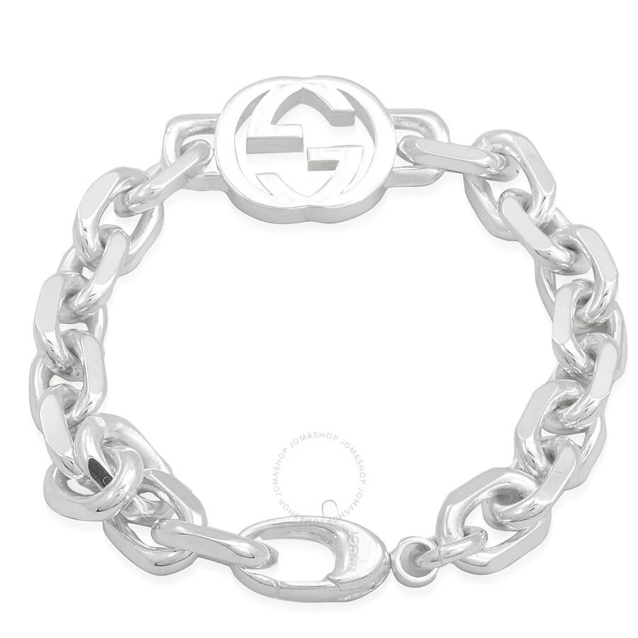 商品Gucci|Gucci Interlocking G Motif Sterling Silver Bracelet Size 19 - Yba627068002,价格¥1917,第3张图片详细描述