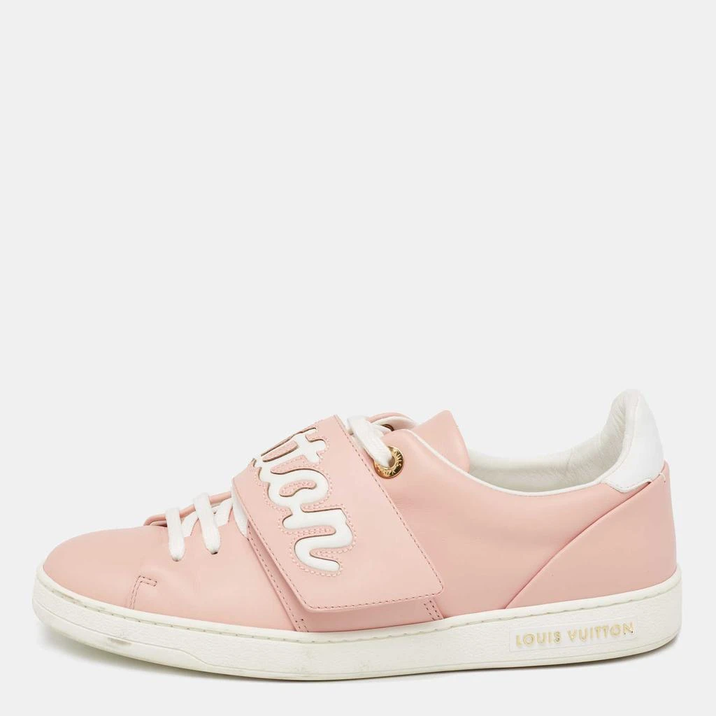 商品[二手商品] Louis Vuitton|Louis Vuitton Pink/White Leather Logo Frontrow Sneakers Size 37.5,价格¥3035,第1张图片