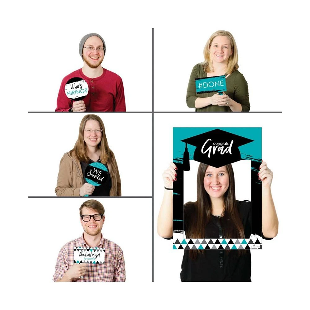 商品Big Dot of Happiness|Teal Grad - Best is Yet to Come - Selfie Photo Booth Picture Frame & Props,价格¥224,第3张图片详细描述