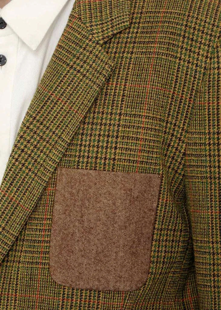 商品Uma Wang|Uma Wang Mango & Brown Plaid Wool Jaden Blazer,价格¥3984,第4张图片详细描述