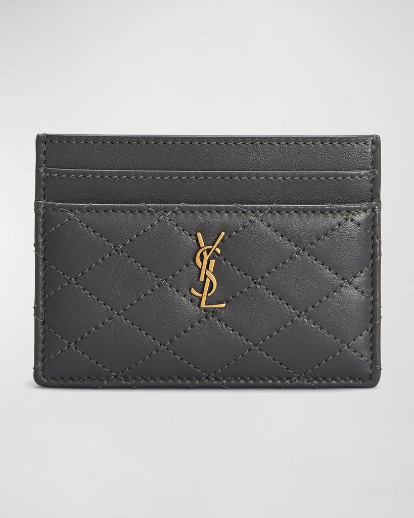 【SAINT LAURENT】gaby quilted レザー cardholder Saint Laurent - Gaby Black Quilted Leather Card Case