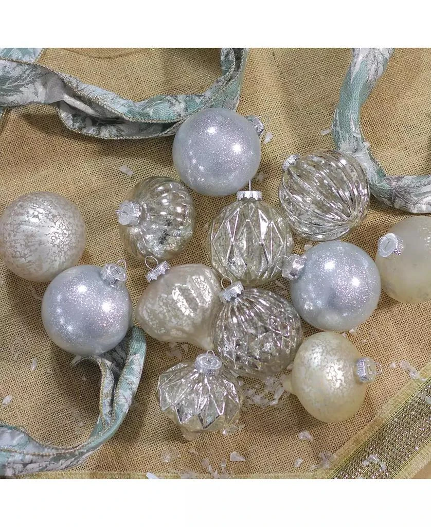 商品Northlight|Champagne Shatterproof 3-Finish Christmas Ornaments,价格¥483,第2张图片详细描述