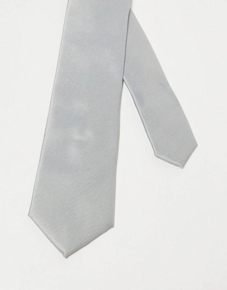 商品ASOS|ASOS DESIGN slim tie in silver,价格¥99,第4张图片详细描述