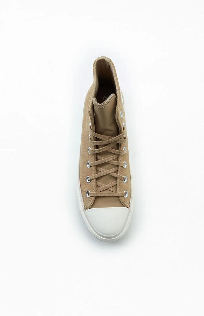 商品Converse|Khaki Chuck Taylor All Star Cozy Lift High Top Sneakers,价格¥296,第5张图片详细描述