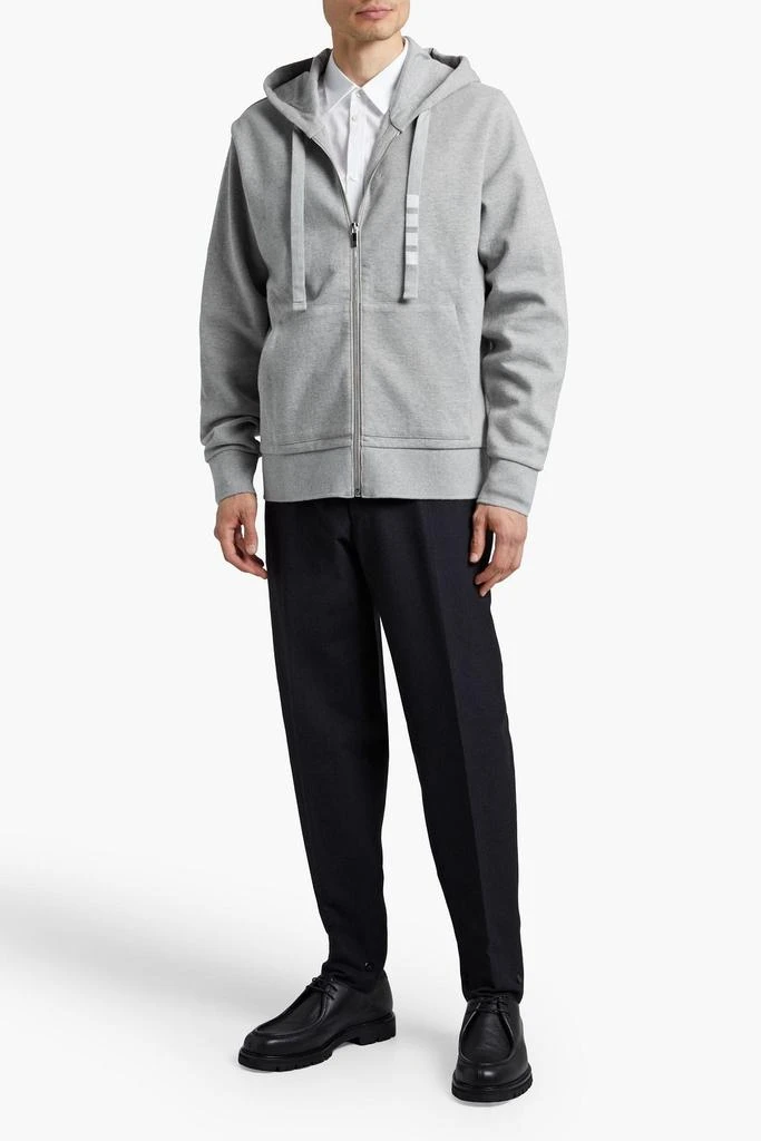 商品Thom Browne|Mélange cotton-jersey hoodie,价格¥2496,第2张图片详细描述