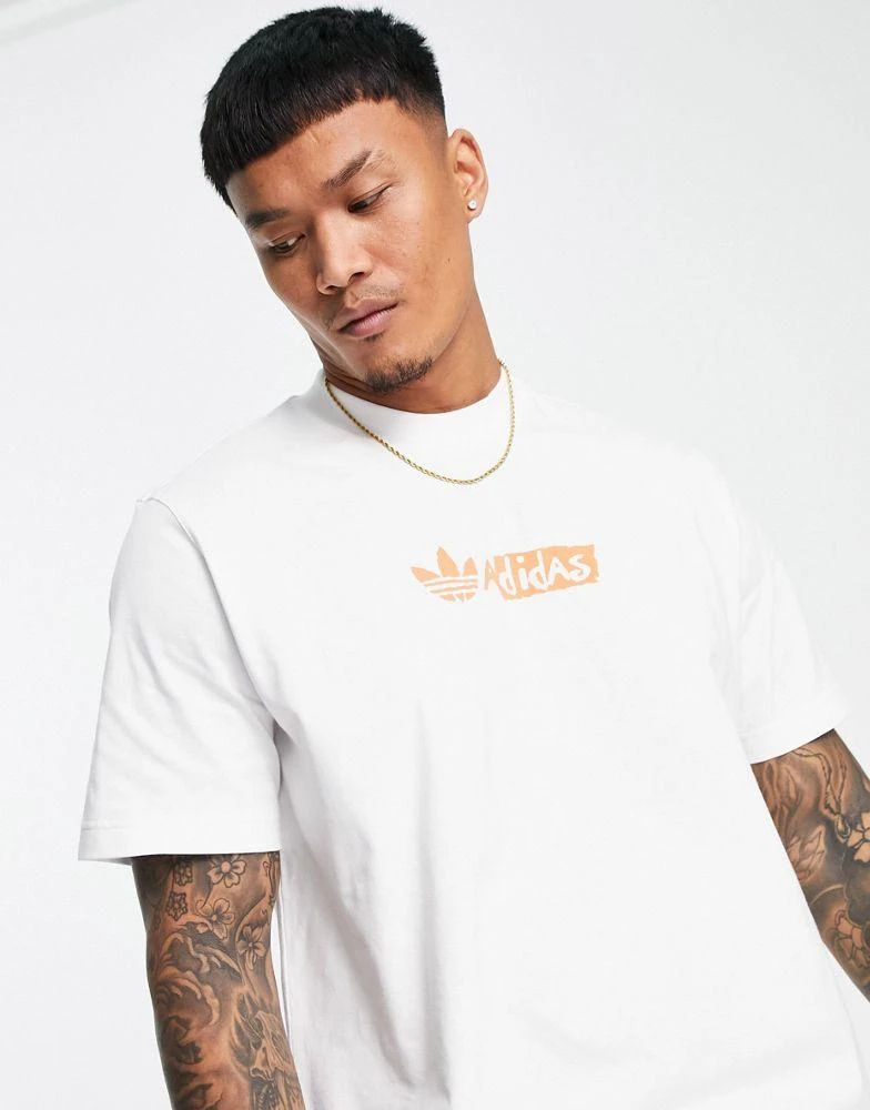 商品Adidas|adidas Originals short sleeve t-shirt in white,价格¥309,第4张图片详细描述