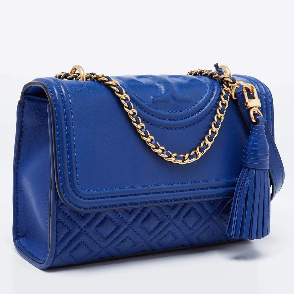 商品[二手商品] Tory Burch|Tory Burch Royal Blue Leather Small Fleming Crossbody Bag,价格¥2869,第3张图片详细描述