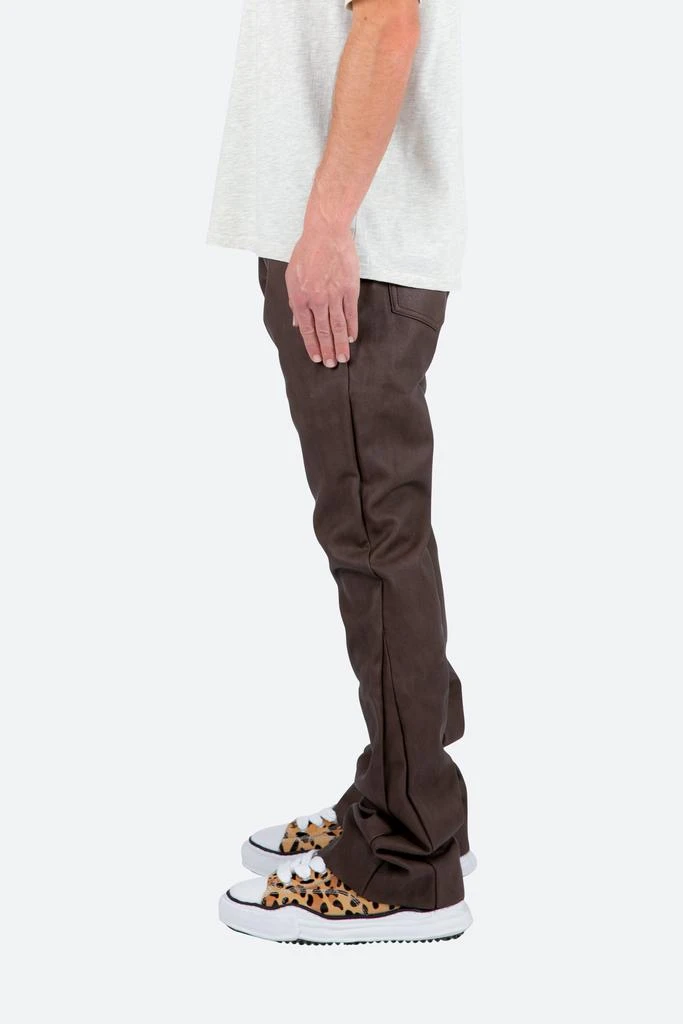 商品MNML|B460 Leather Flare Pants - Brown,价格¥547,第4张图片详细描述