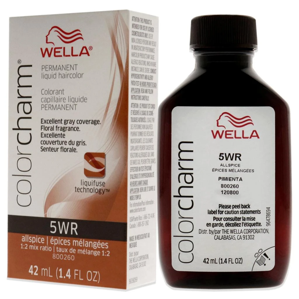 商品Wella|Color Charm Permanent Liquid Haircolor - 5WR Allspice by  for Unisex - 1.4 oz Hair Color,价格¥121,第4张图片详细描述