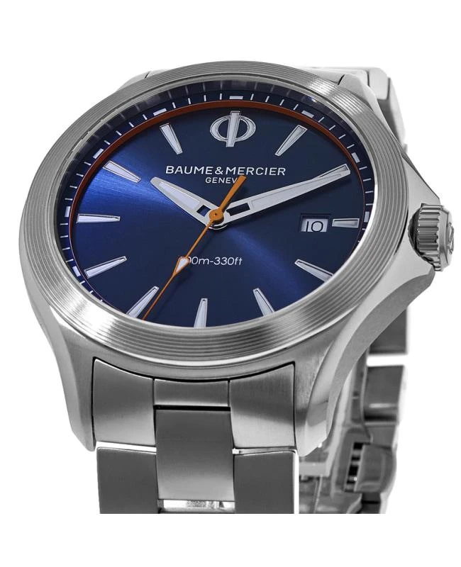 商品Baume & Mercier|Baume & Mercier Clifton Club Quartz Blue Dial Stainless Steel Men's Watch 10413,价格¥7796,第4张图片详细描述