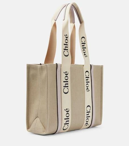 商品Chloé|Woody M号帆布托特包,价格¥10507,第4张图片详细描述