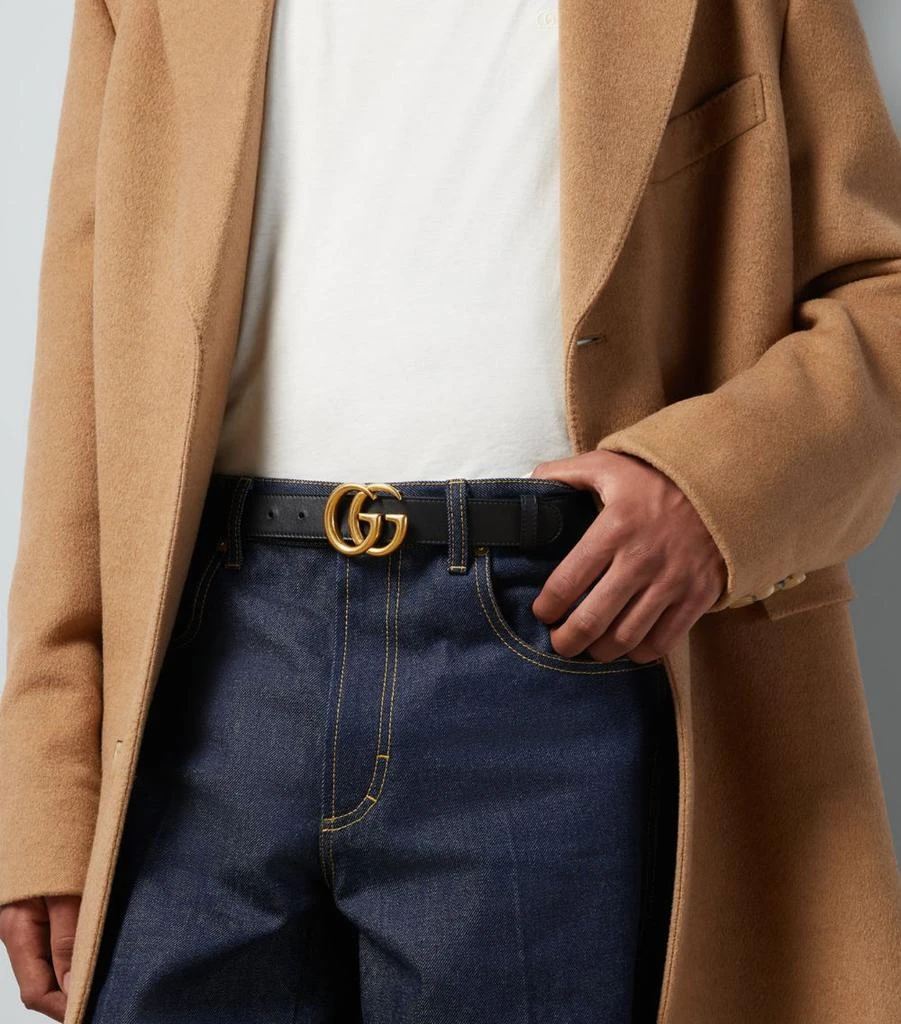 商品Gucci|Leather Double G Belt,价格¥3955,第2张图片详细描述