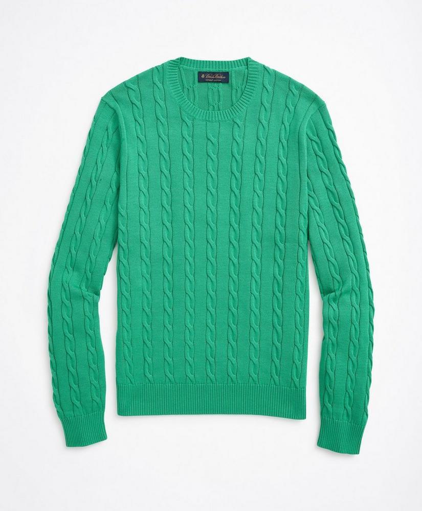 商品Brooks Brothers|Supima® Cotton Cable Crewneck Sweater,价格¥295,第1张图片