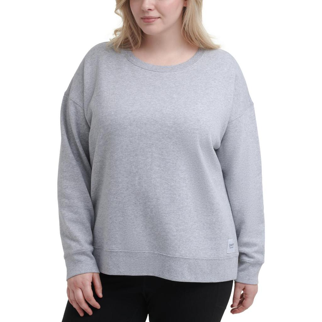 Calvin Klein Performance Womens Plus Fleece Pullover Sweatshirt商品第3张图片规格展示