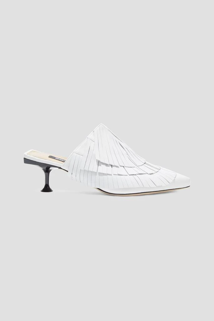 商品Sergio Rossi|Fringed leather mules,价格¥1363,第1张图片