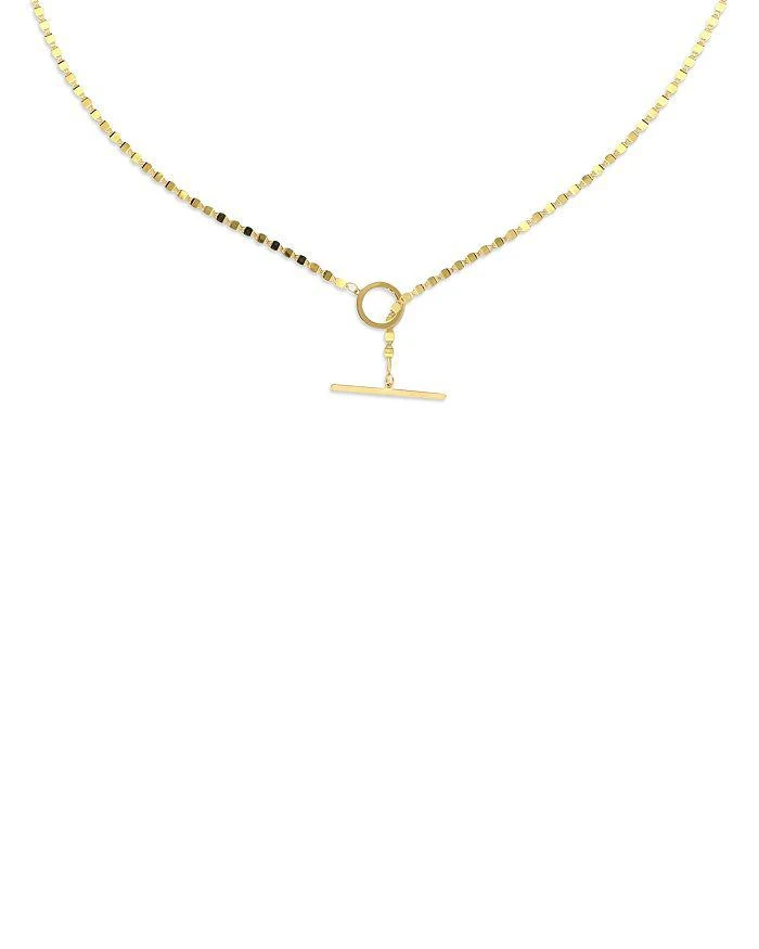 商品Moon & Meadow|14K Gold T Bar Valentino Necklace, 18",价格¥1492,第1张图片