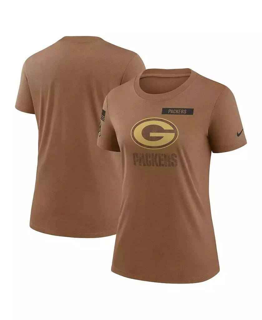 商品NIKE|Women's Brown Green Bay Packers 2023 Salute to Service Legend Performance T-shirt,价格¥271,第1张图片