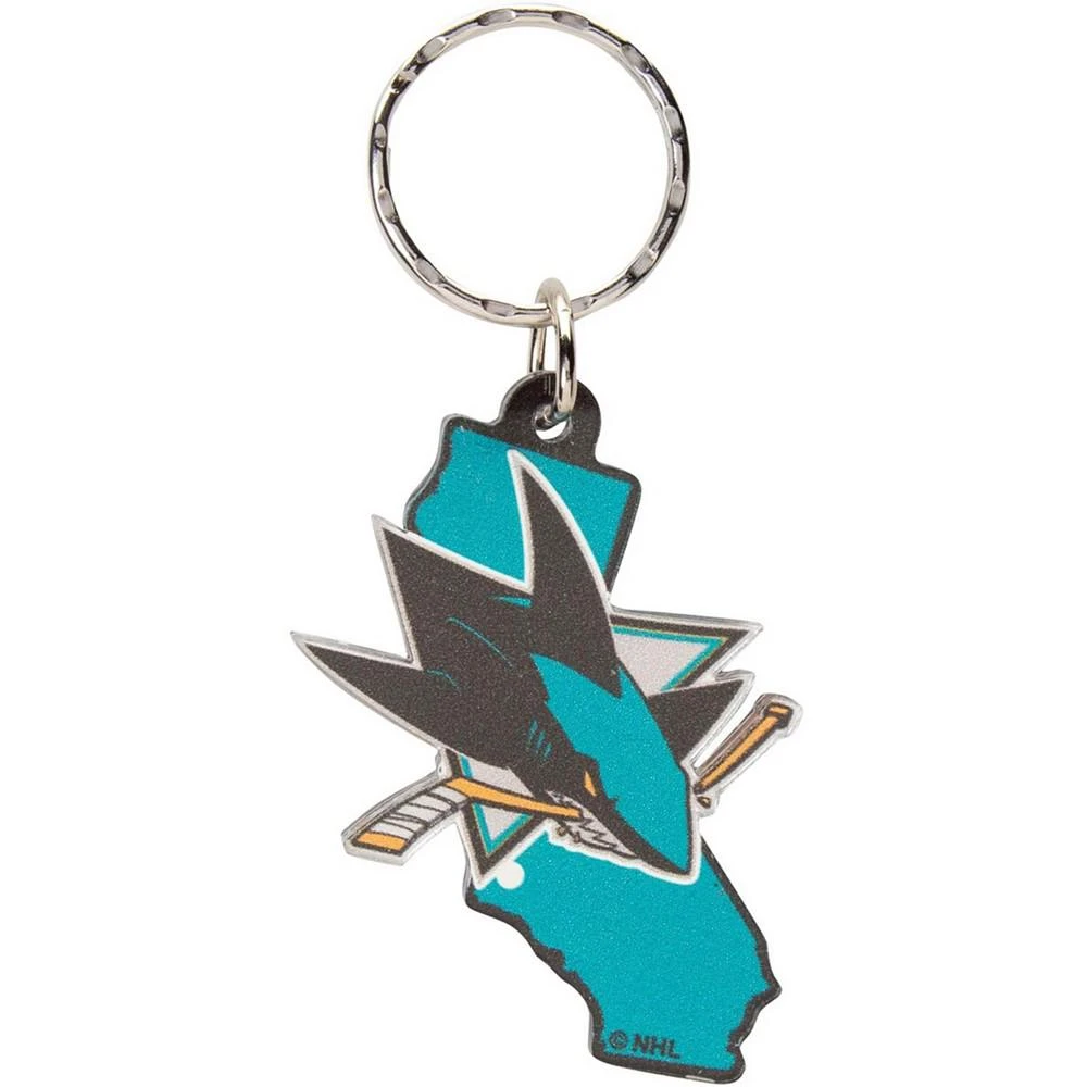 商品Stockdale|Multi San Jose Sharks Metallic State Shape Keychain,价格¥60,第1张图片