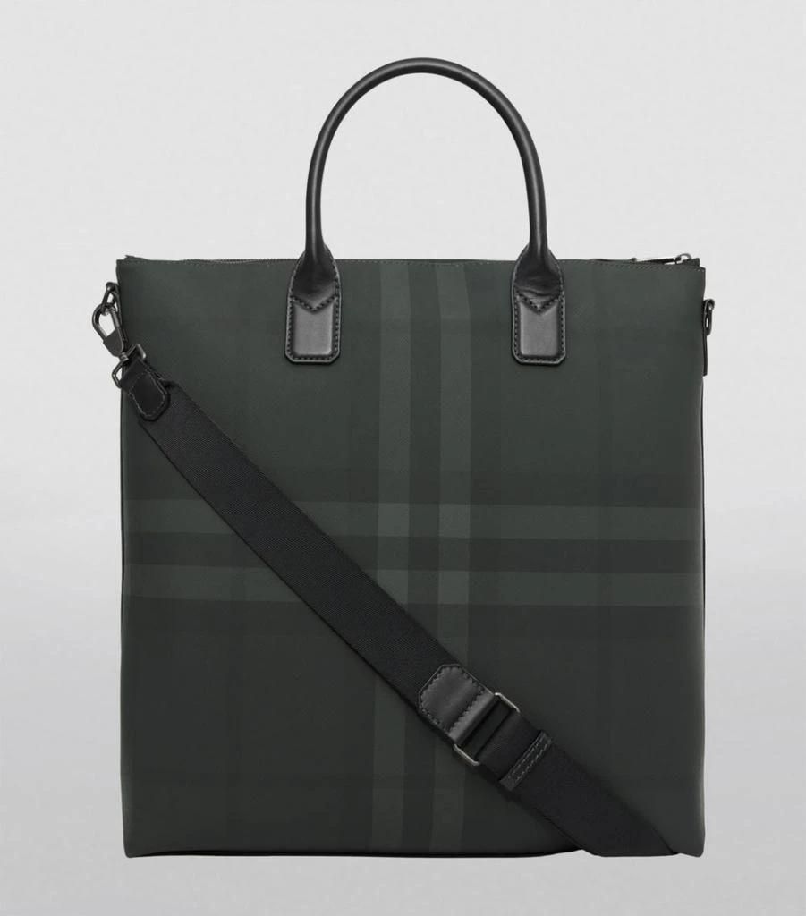 商品Burberry|Charcoal Check Tote Bag,价格¥12925,第4张图片详细描述