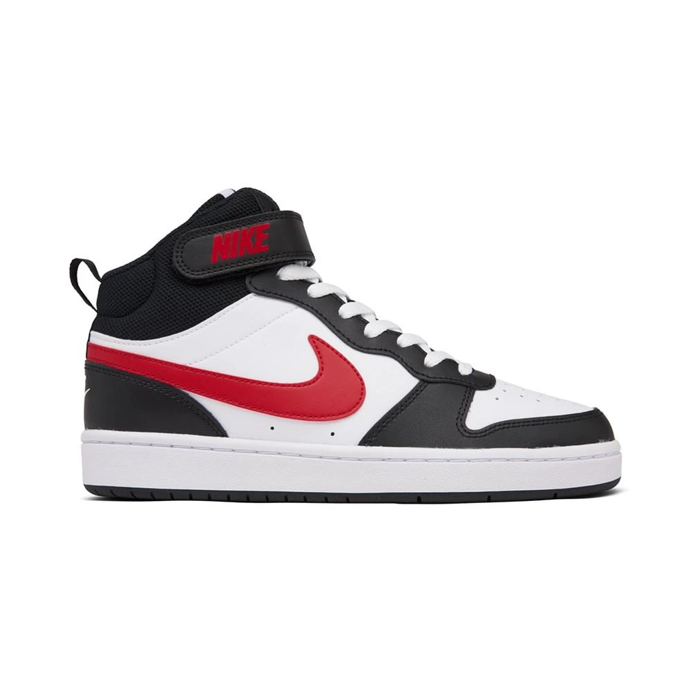 商品NIKE|Big Boys Court Borough Mid 2 Stay-Put Casual Sneakers from Finish Line,价格¥375,第2张图片详细描述