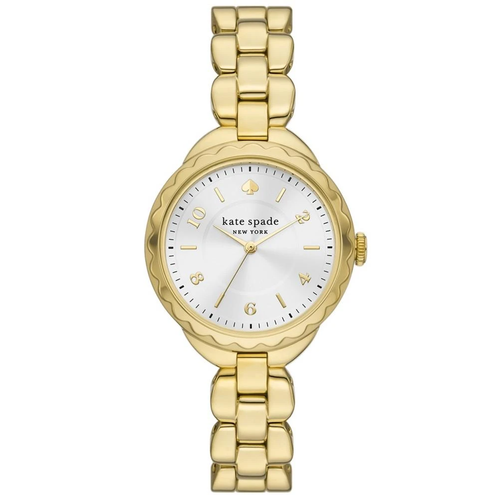商品Kate Spade|Women's Morningside Three Hand Gold-Tone Stainless Steel Watch 34mm,价格¥1717,第1张图片