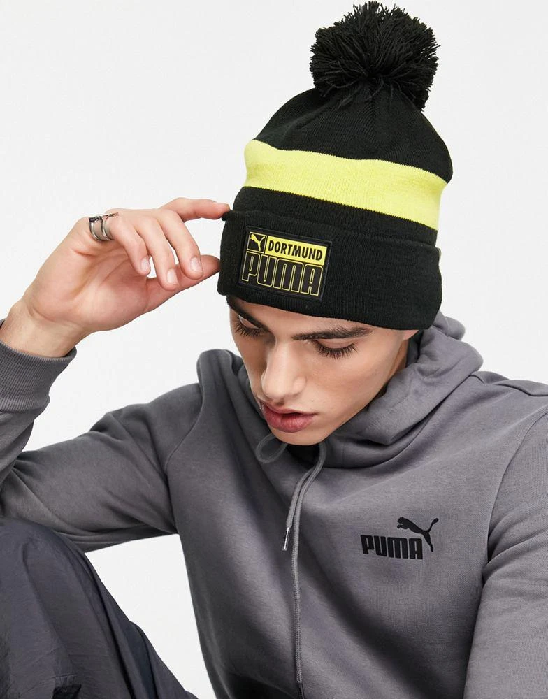 商品Puma|Puma Borussia Dortmund beanie in black and yellow,价格¥153,第1张图片