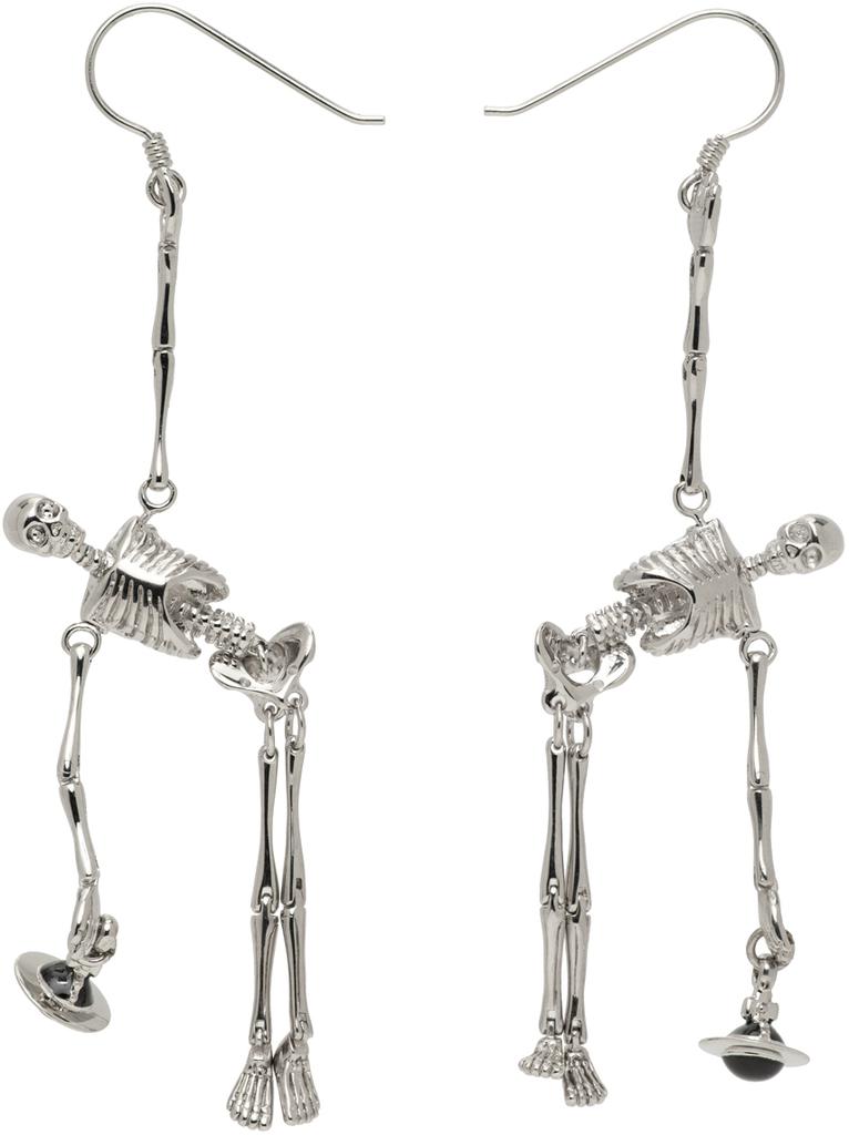 Silver Skeleton Earrings商品第1张图片规格展示