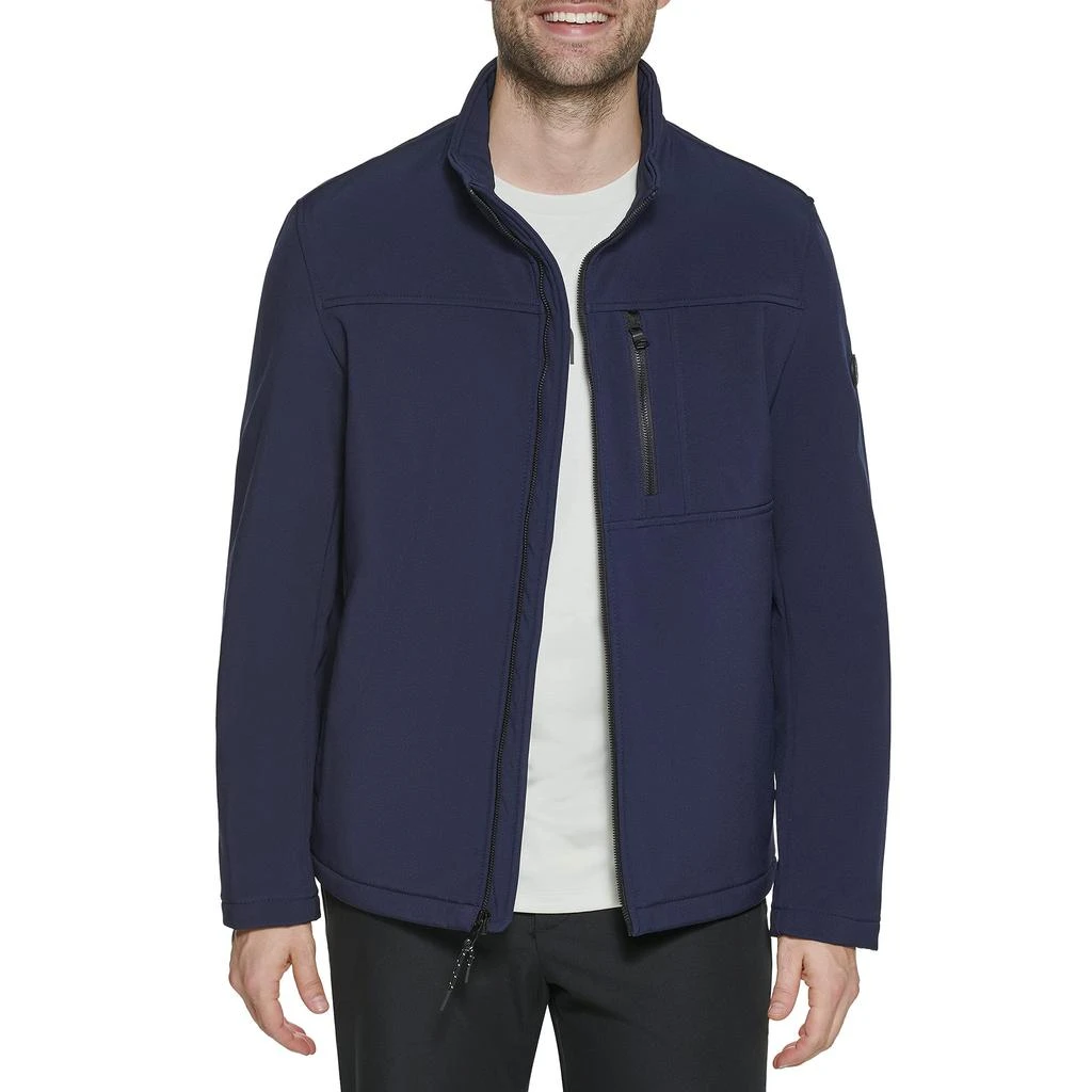 商品Calvin Klein|Calvin Klein Water Resistant Soft Shell Open Bottom Jacket (Standard and Big & Tall),价格¥466,第1张图片详细描述