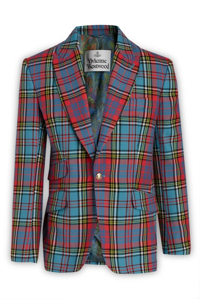 商品Vivienne Westwood|Vivienne Westwood Checked Single-Breasted Blazer,价格¥3909,第1张图片