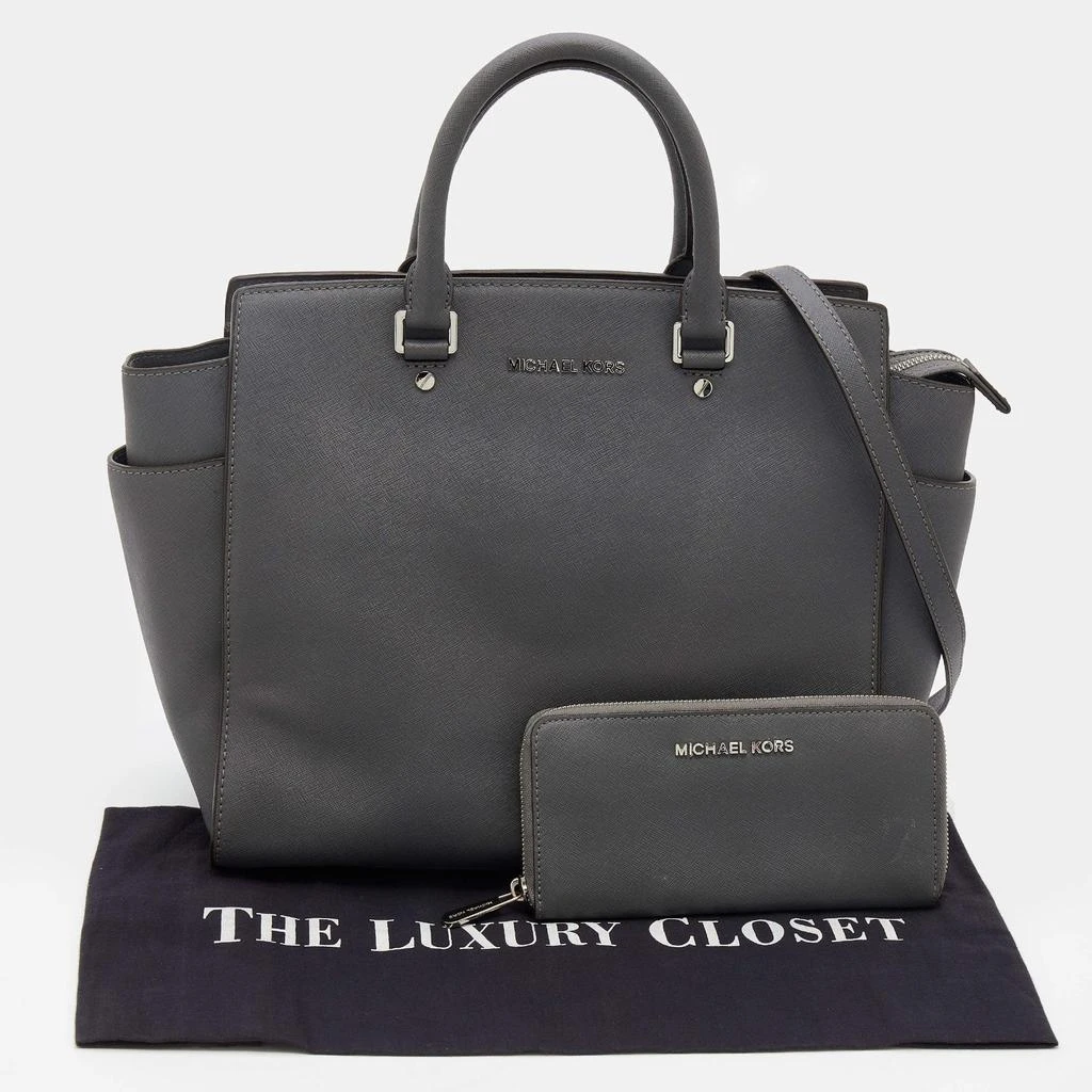 MICHAEL Michael Kors Grey Leather Large Selma Tote 商品