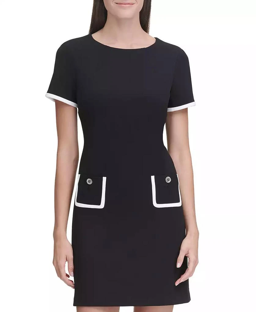 Women's Colorblocked Pocket Sheath Dress 商品