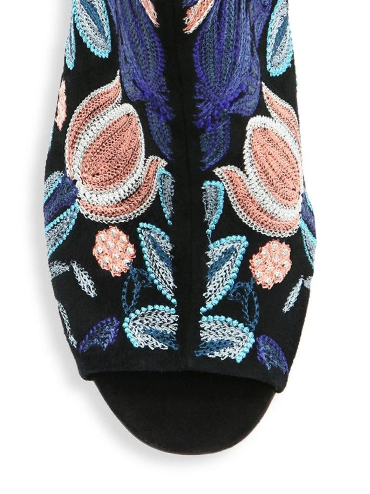 商品Rebecca Minkoff|Billie Floral Embroidered Leather Pumps,价格¥676,第3张图片详细描述