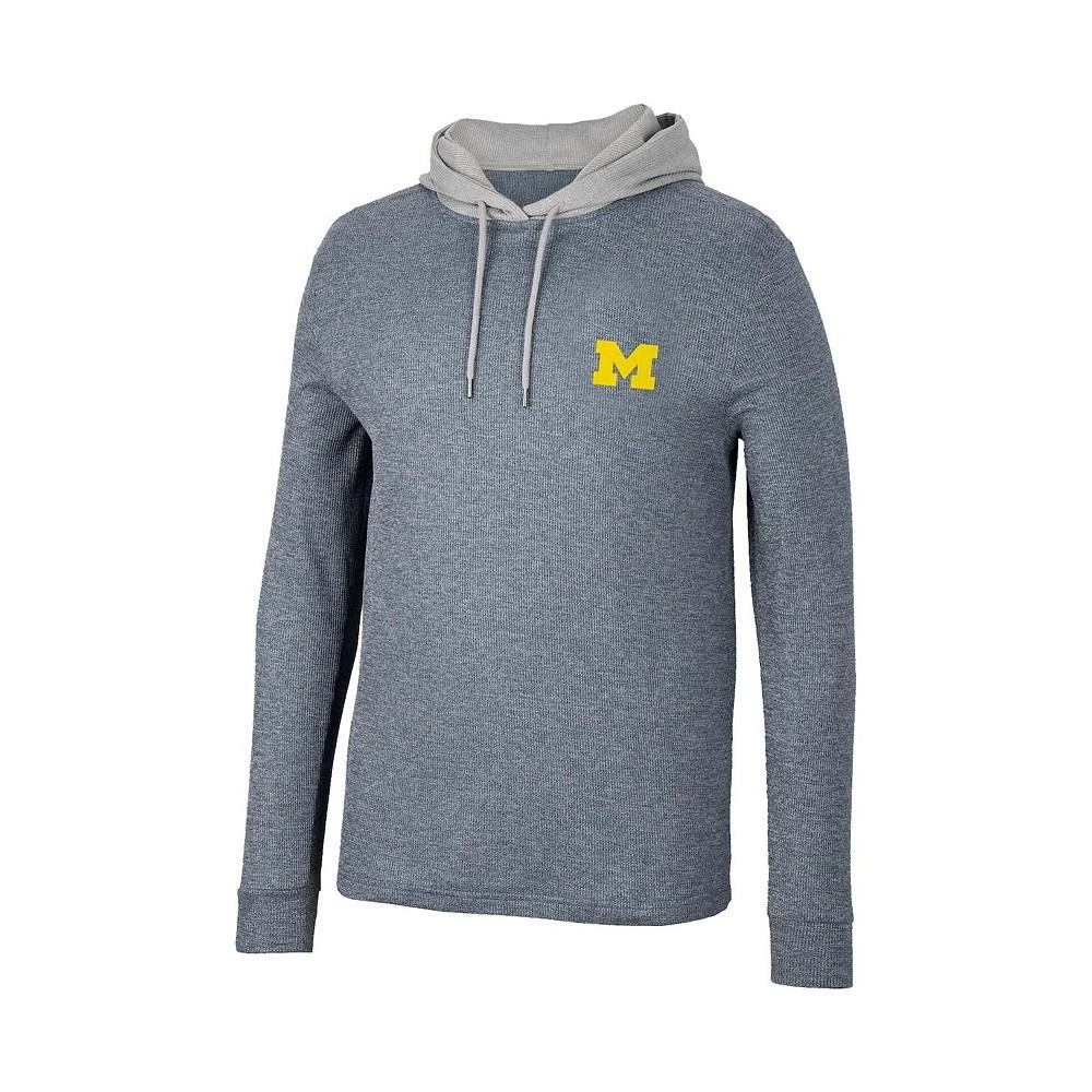 商品Colosseum|Men's Navy Michigan Wolverines Ballot Waffle-Knit Thermal Long Sleeve Hoodie T-shirt,价格¥376,第3张图片详细描述