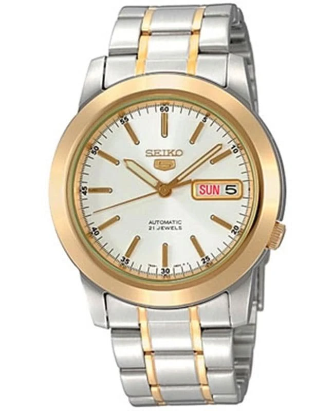 商品Seiko|Seiko 5 Automatic Silver Dial Two-Tone Steel Men's Watch SNKE54K1,价格¥1281,第1张图片