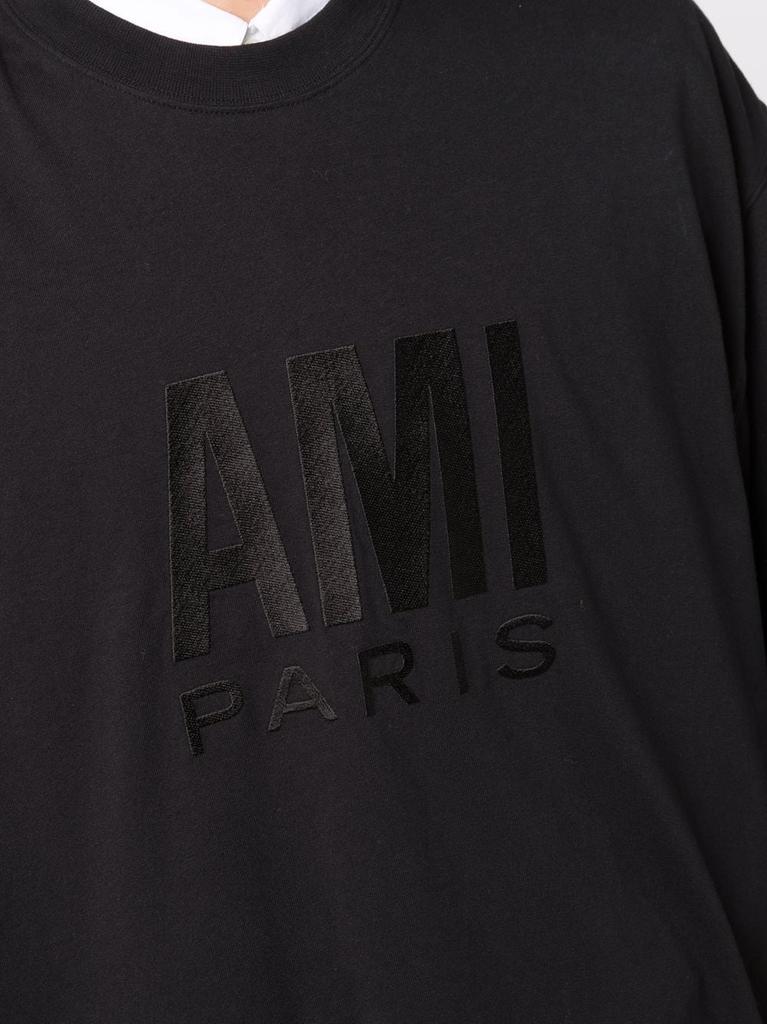 AMI PARIS tonal logo cotton T-shirt商品第6张图片规格展示