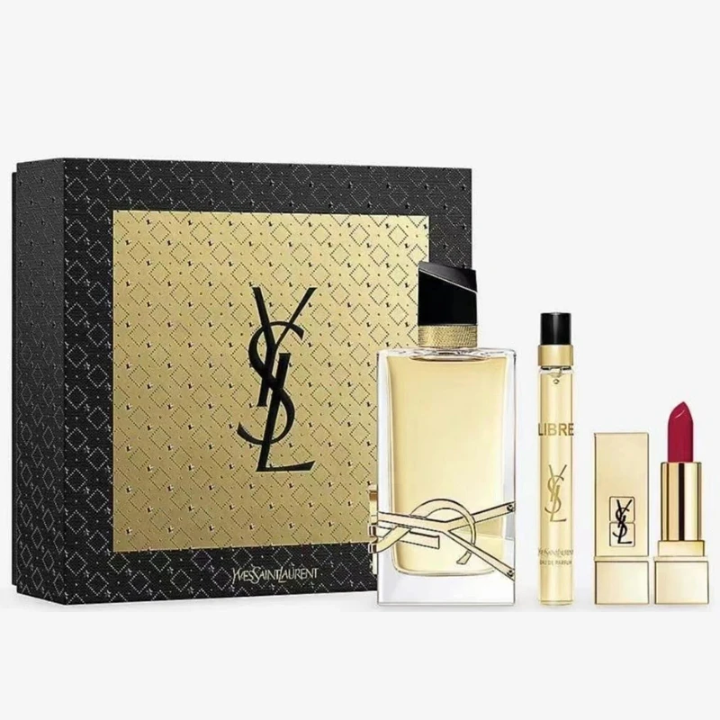 商品Yves Saint Laurent|YSL圣罗兰 LIBRE自由之水礼盒口红香水3件套 情人节礼物送女友,价格¥939,第1张图片